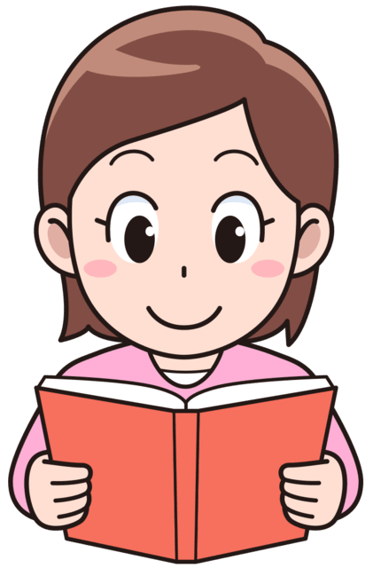 本を読む女の子 無料イラスト素材 イラスト素材図鑑