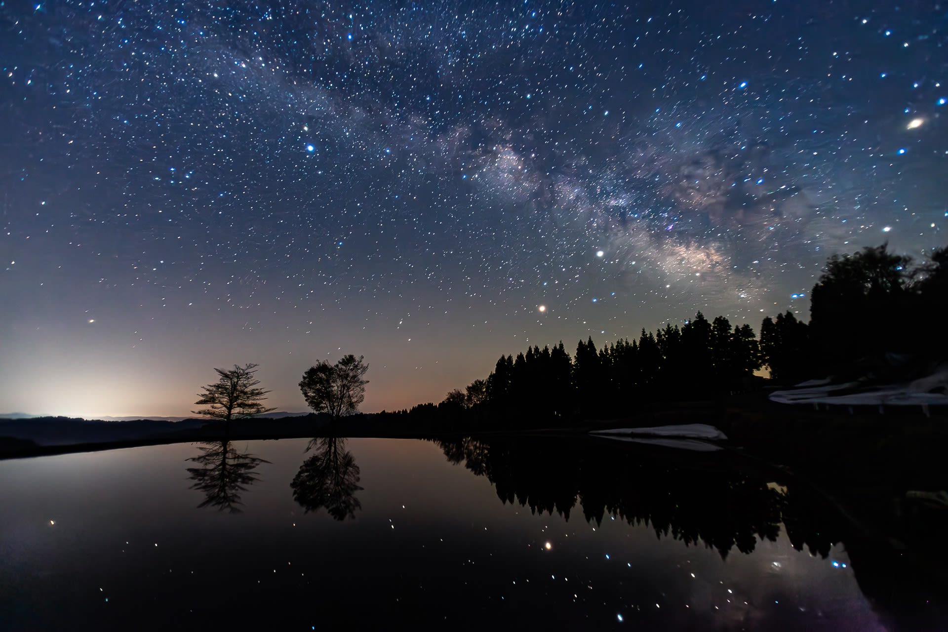 星峠から天の川の写真