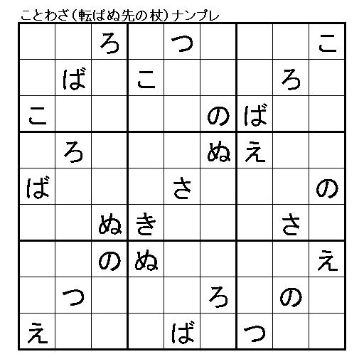 Q003 ことわざ 転ばぬ先の杖 いちごナンプレ研究所 Q003 ことわざ 転ばぬ先の杖 いちごナンプレ研究所