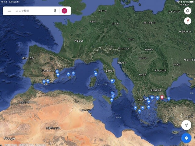 トルコ ギリシャ イタリア スペイン 航海スケジュール 景虎