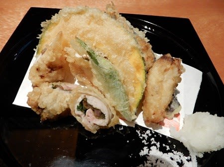 紀州山海料理 愚庵 丸の内店 紀州うめどり香梅天麩羅御膳