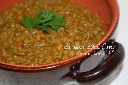 レンズ豆のカレー ナン From My Kitchen