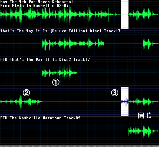 「How The Web Was Woven」リハーサル 波形比較