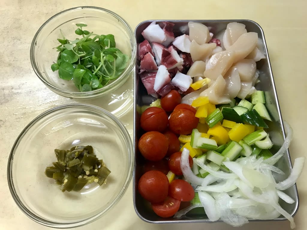 タコとホタテのセビッチェ 日常のあれこれをそこはなとなく タコとホタテのセビッチェ 日常のあれこれをそこはなとなく
