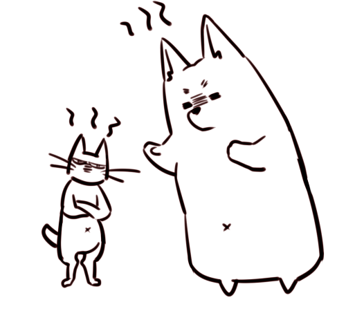久しぶりのgifぱらぱらイラスト おでぶな あらため太めのコーギーと迷い子猫と都会に帰りたいおじさんの切実なつぶやき