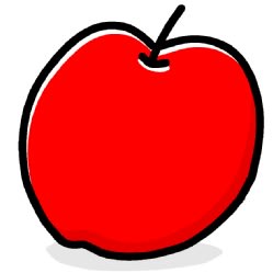 りんご イラスト シンプルイラスト素材
