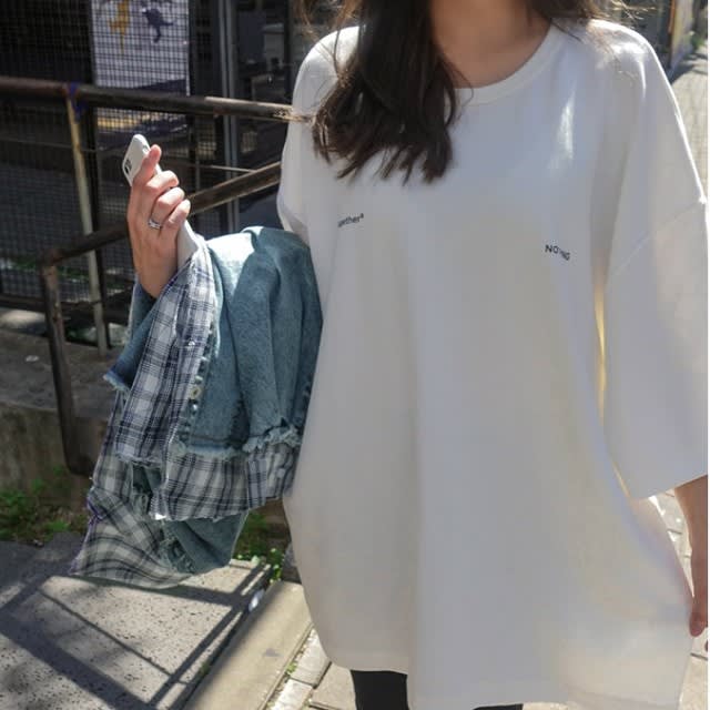 ☆ゆったり七分丈袖ロングTシャツ☆ top-ts-0137 - カジュアル 