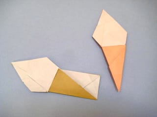 ソフトクリームの箸袋おりがみ 創作折り紙の折り方