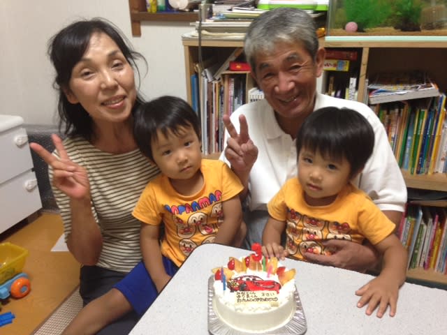 双子の孫 湊 裕真 3歳の誕生日 前略 フミさんの黄昏日記