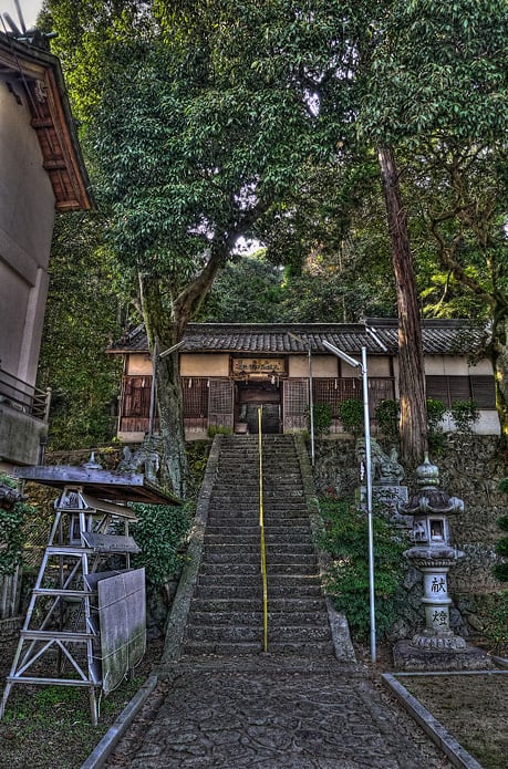 大坂山口神社,奈良県香芝市穴虫,神社仏閣,大和路,寺社,石段,拝殿,画像,写真