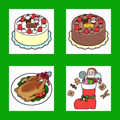 ケーキ フード2 クリスマス 季節 行事 みさきのイラスト素材 素材屋イラストブログ