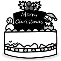 クリスマスケーキ イラスト シンプルイラスト素材