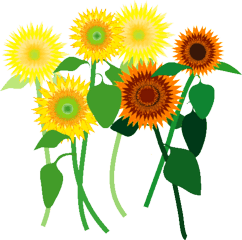 11年8月のブログ記事一覧 Yosigamo Sakura の いけ花ガーデニング 緑 風 陽 と 花イラスト
