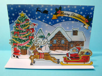 ペーパーミュージアムのクリスマスカード Go Go ハンドメイド