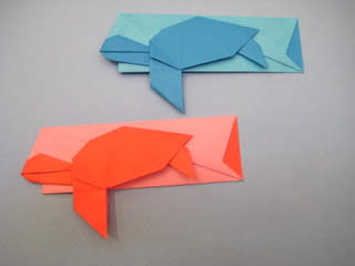 ウミガメ2の箸袋おりがみ 創作折り紙の折り方