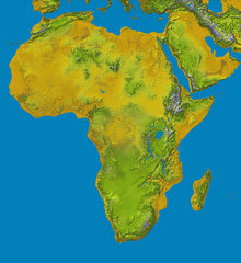 アフリカの地勢図 地図のいろいろ