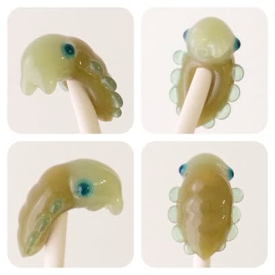 とんぼ玉 カンブリア紀の海グラス 7070 水棲堂 とんぼ玉 カンブリア紀の海グラス 7070 水棲堂