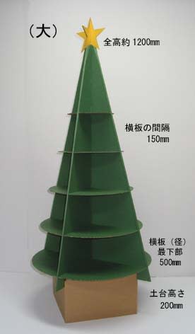ダンボール作用点 今年のクリスマスツリー ３ メルフのものづくり ダンボール作用点
