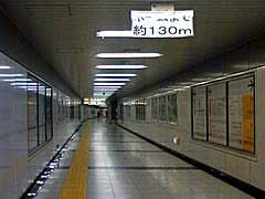 新宿駅特急ホームまでの長い道のり。なんとかならないか。ちなみに、ホームまで１３０ｍと言うのはウソである。特急ホームまでは、もっと遠い。
