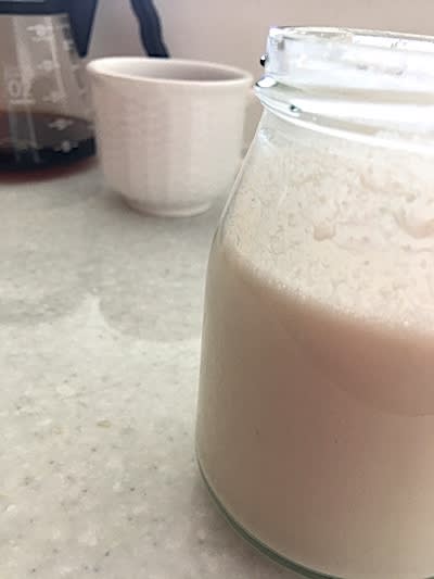 カシューナッツミルク 毎朝のご飯とジュース