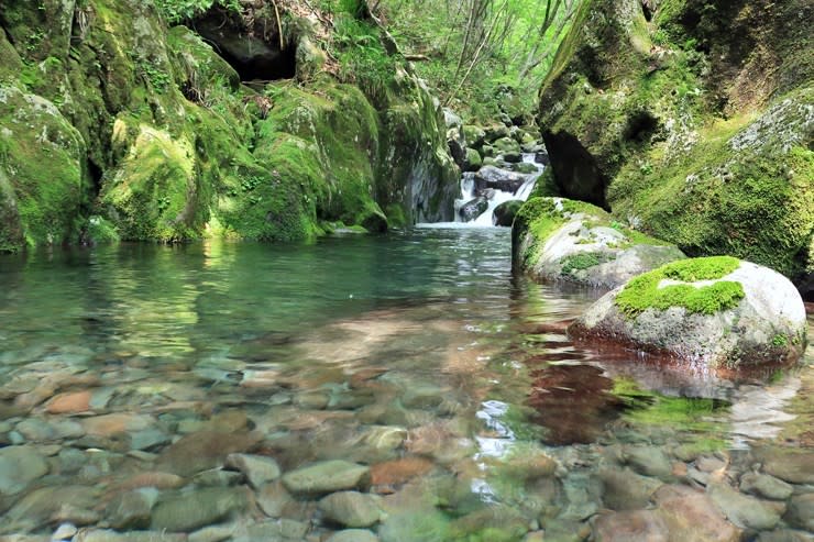 高瀬峡 大滝 山形県飽海郡遊佐町 滝と渓谷