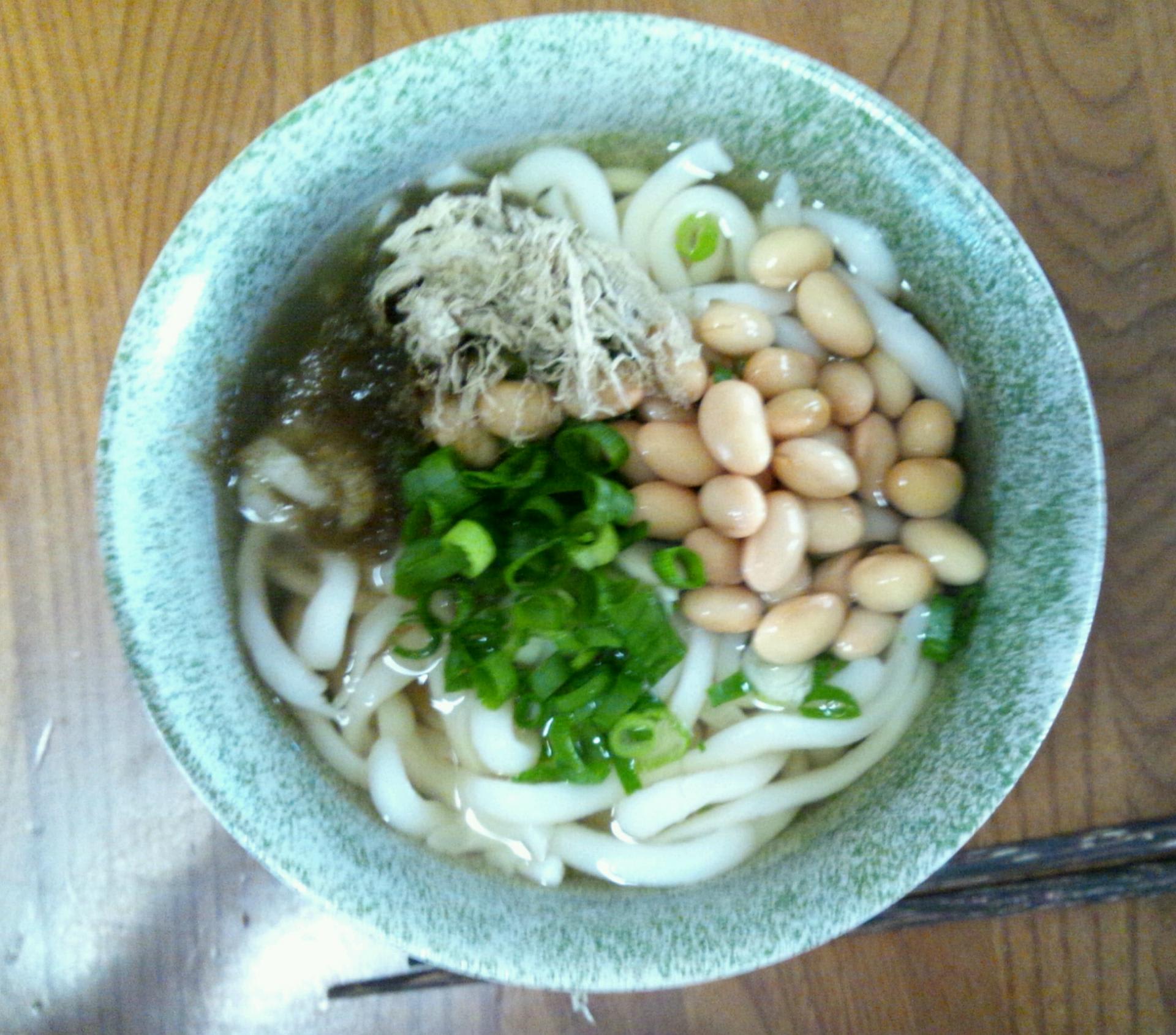 高田っ子倶楽部 の大豆うどん カレー えたじま手づくり市in光源寺実行委員会