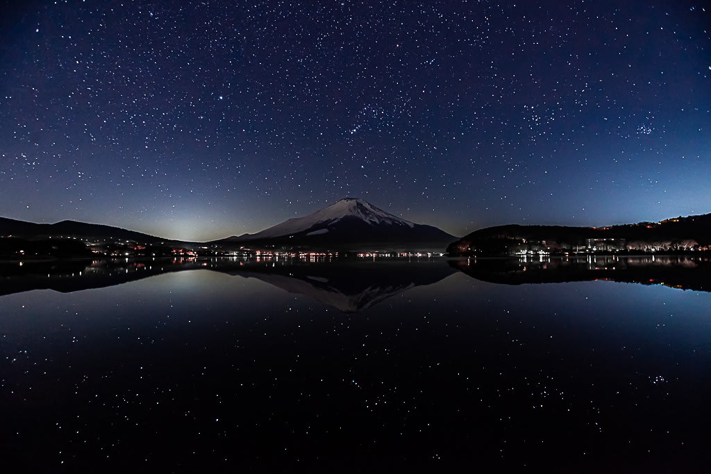 山中湖の星景写真