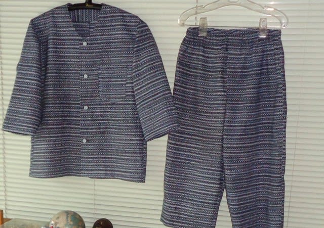 浴衣を男用パジャマにリメイク 主婦の手仕事