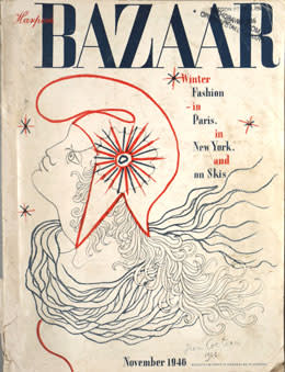 ジャン コクトーのデッサンが表紙の Harper S Bazaar 日々遊行