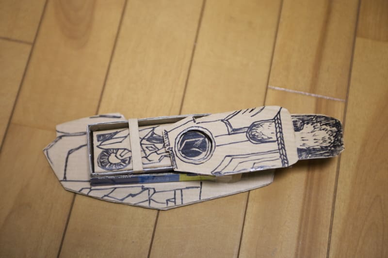 またいつもの ダンボールトイ マッハドライバー炎 を作ってみた 川瀬水樹のカワセミ好き
