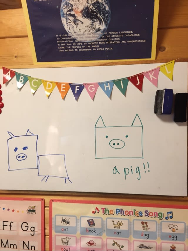 Pbクラス 4 5歳児 英語で絵描き歌 Eccジュニア 梅の宮教室