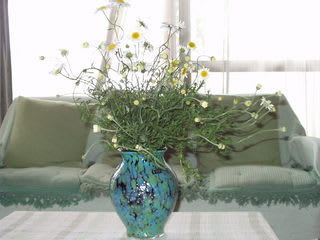 いただいたお花を花瓶に生けた タマと私の写真日記