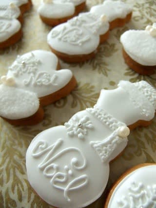 スノーマン ミトンのアイシングクッキー お菓子時々パン日記