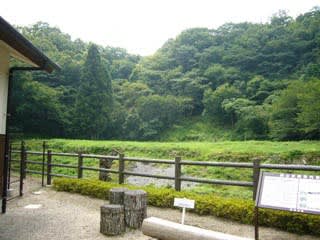 悠久の館のテラスから代官所跡を望む写真