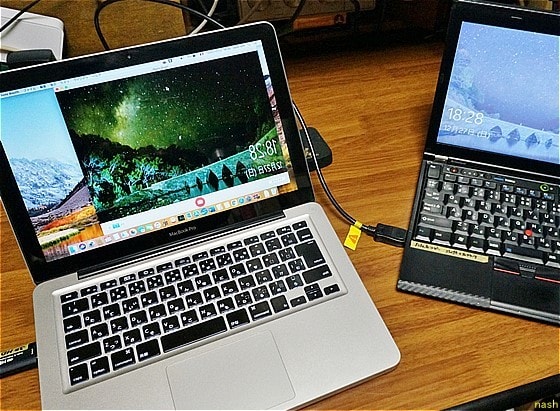 HDMI映像 MacBookPro from Win notePC ThinkpadX220 - ☆航空無線と 