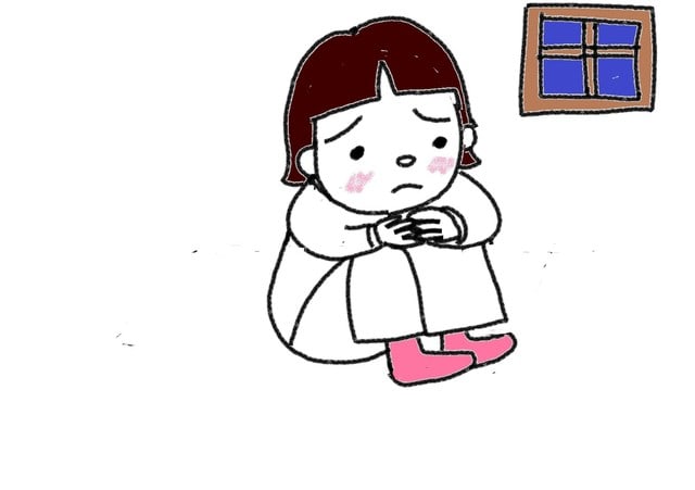 イ形容詞 １４課 さびしい スーザンの日本語教育 手描きイラスト