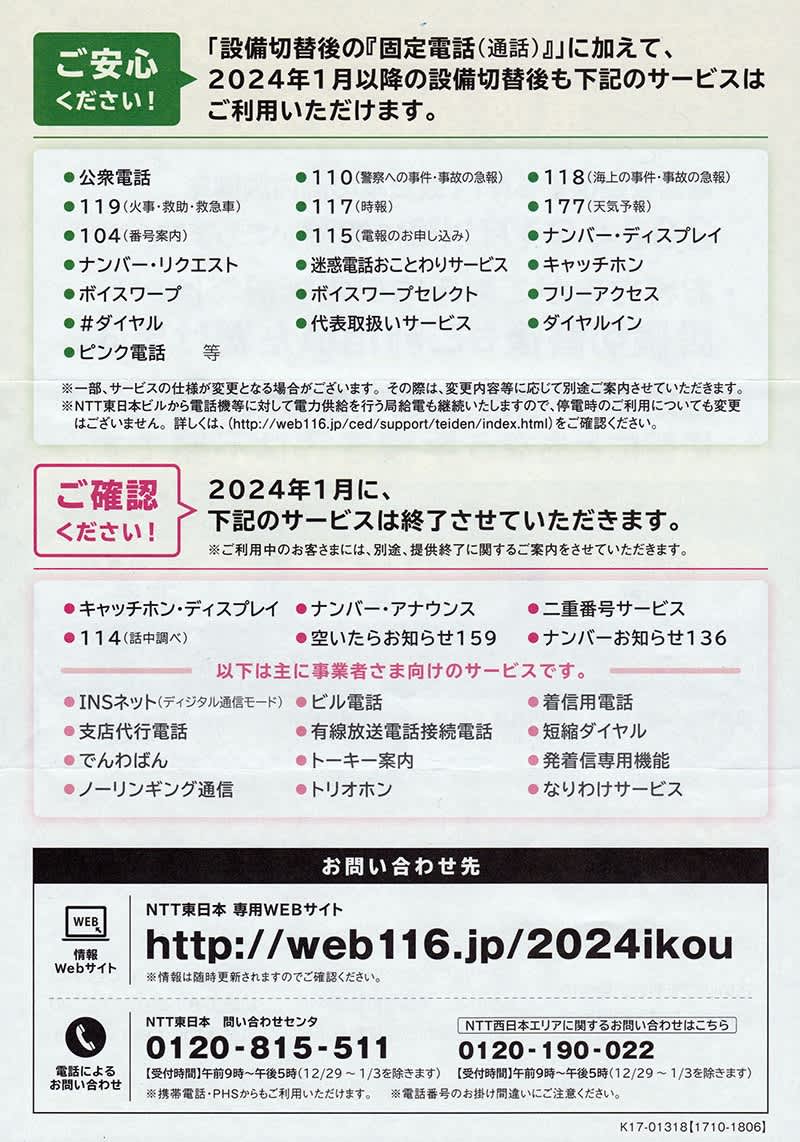 加入電話の24年問題 七技会のひろば