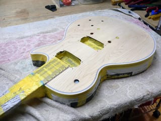 オービル レスポール 再塗装開始 Abe Guitars