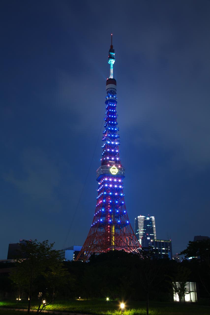 7 21東京タワーライトアップ 花と風景と小鳥達