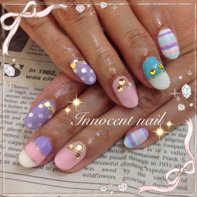 ディズニーネイル ドナルド デイジー Innocent Nail