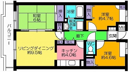 都民住宅の間取り図カラー化しました 小岩 京成小岩の賃貸 武松工務店