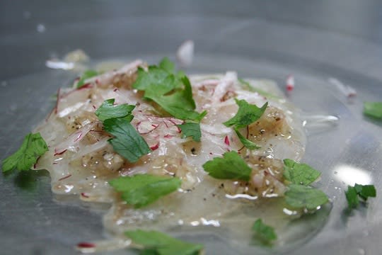 パンセの料理 こちのカルパッチョ 安曇野 北安曇からの花とペンションのお便り トミさん