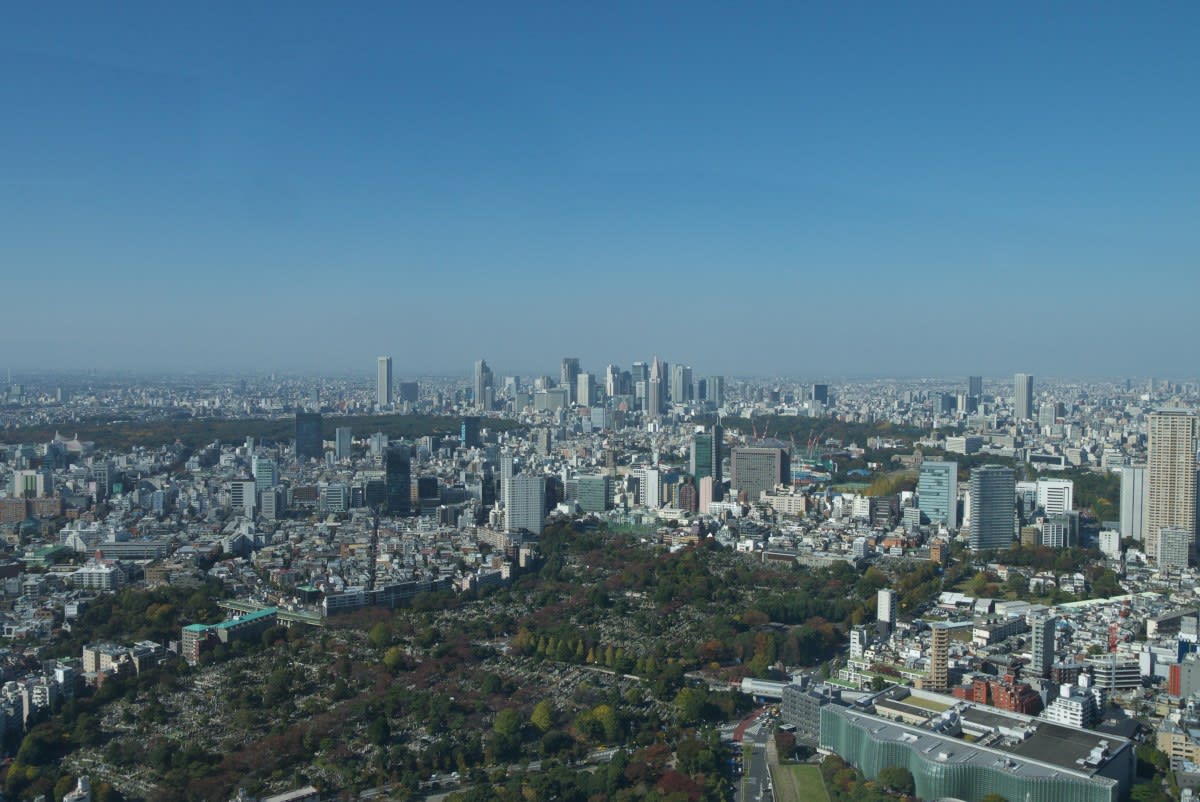 １１月の六本木ヒルズ 屋内展望台から眺める快晴の東京風景 ｐａｒｔ５ 緑には 東京しかない