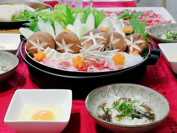 すき焼き うちごはんはマーシャもいっしょ