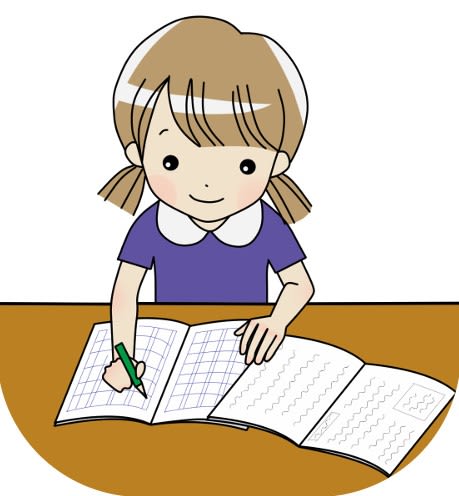 勉強する小学生