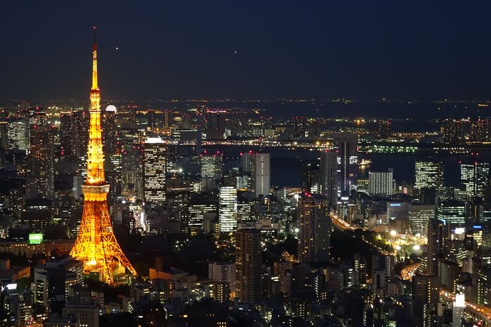 東京タワーの夜景 六本木ヒルズスカイデッキ 都内散歩 散歩と写真
