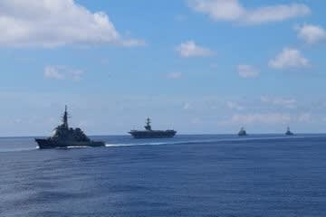 海自,米海軍補給艦,洋上訓練,日米同盟,自由で開かれたインド太平洋,FOIP,USNavysupplyshipYukon,いかづち,