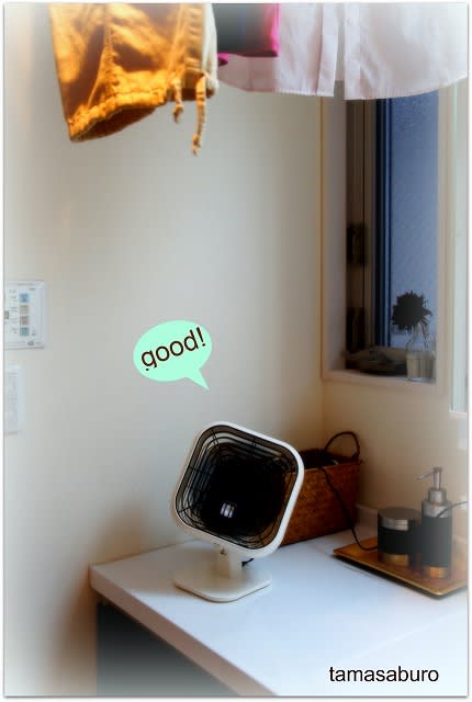 洗面所にも扇風機 helloたまちゃん 洗面所にも扇風機 helloたまちゃん