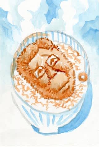 加藤勝信議員の似顔絵画像
