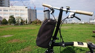 探検バッグ ブロンプトン専用フロントバッグ コットントートバッグ ブラック ブロンプトン旅